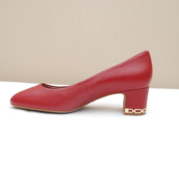 Michael Kors MICHAEL June Flex Mid Pumps in Deep Red Size 9M - Picture 7 of 8